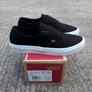 Sepatu Vans Authentic Mono Black Tokopedia