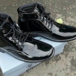 Sepatu Pdh Tali Ressleting Mengkilap Tokopedia
