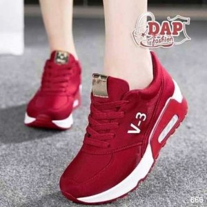 Sepatu Wanita V3 Merah Airmax Sepatu Cewek Olahraga Sport Jogging Lari Senam Tokopedia