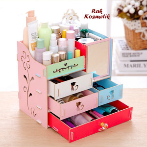 Promo Rak Kosmetik Kayu Cermin Tempat Tissue Tempat Perhiasan Aksesoris Tokopedia