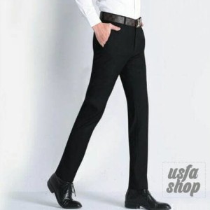Celana Bahan Kantor Formal Model Slim Fit Reguler Pria Cowok Lengkap Tokopedia