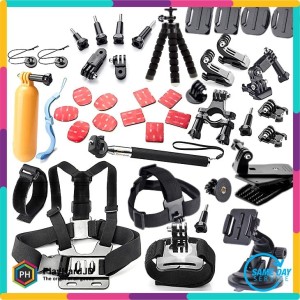 Aksesoris Kamera Aksi Full Set Gopro Xiaomi Yi Tokopedia