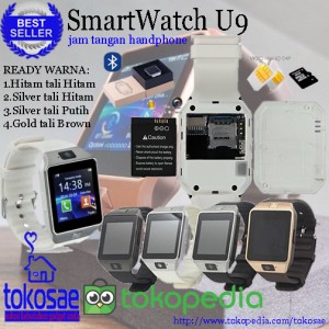 Jam Tangan Hp Smartwatch U9 Gsm Sim Card Full Black Tokopedia