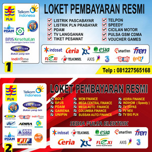 Spanduk Daftar Harga Pulsa Tokopedia