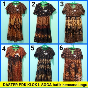 Daster Pendek Batik Kencana Ungu Model 25 Label Biru Daster Plisket Saku Tokopedia