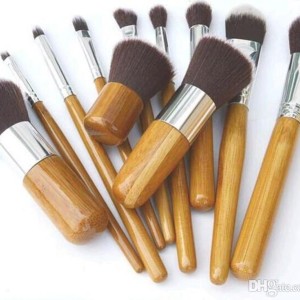 Bamboo Makeup Brush 11pcs Set Cosmetic Brush 11pcs Kuas Kosmetik Tokopedia