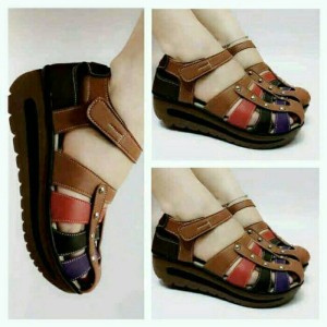 Wedges Wanita Sandal Sepatu Wedges Sdw51 Tokopedia