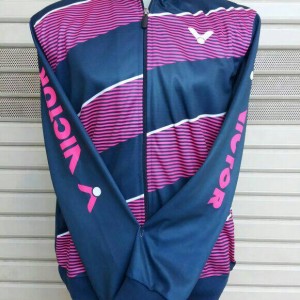 Jaket Badminton Victor Jv 18 Navy Magenta Tokopedia