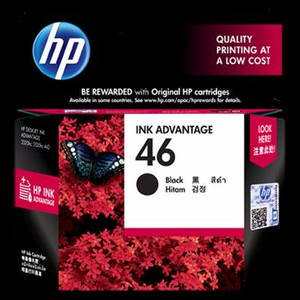 Hp 46 Black Ink Catridge Cz637aa Original Tokopedia