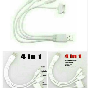 Kabel Cumi 4 Conector Kabel Data Kelabang 4 Conector Hp Tokopedia