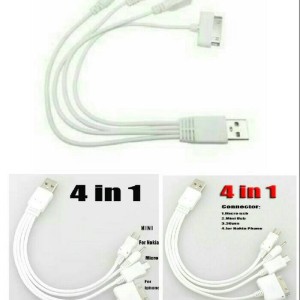 Kabel Cumi 4 Conector Kabel Data Kelabang 4 Conector Hp Tokopedia