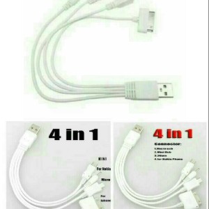 Kabel Cumi 4 Conector Kabel Data Kelabang 4 Conector Hp Tokopedia