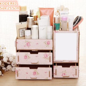 Promo Rak Kosmetik Kayu Cermin Tempat Tissue Tempat Perhiasan Aksesoris Tokopedia