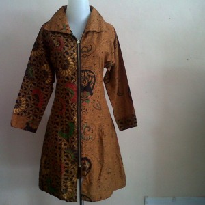 Baju Batik Wanita Tunik Sogan Tokopedia
