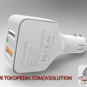 Harga Spesial Car Charger Vizz Cc02q Qualcomm 2 0 Support Fast Charging 2 4a Port Tokopedia