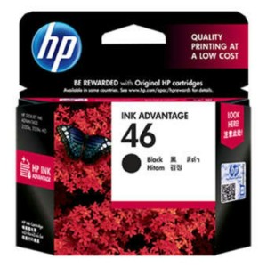 Hp 46 Black Ink Catridge Cz637aa Original Tokopedia