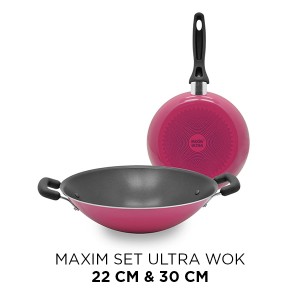 Maxim Ultra Pink Wok Teflon 30cm Tokopedia