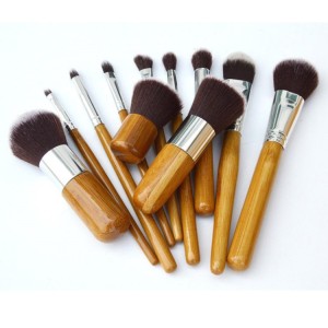 Kosmetik Make Up Brush 11 Set With Pouch Kuas Tokopedia