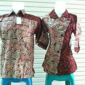 Baju Sarimbit Atasan Couple Batik Daun Rambat Tokopedia