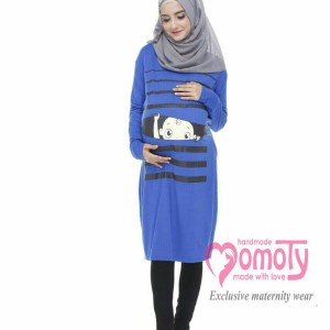 Midi Dress Hamil Unik Baby Peeking 2 Momoty Tokopedia