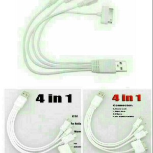 Kabel Cumi 4 Conector Kabel Data Kelabang 4 Conector Hp Tokopedia