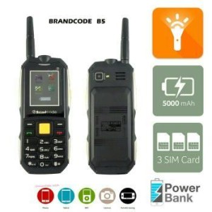 Brandcode B5 Slim 3 Sim Hp Bisa Powerbank 5 000mah Garansi Resmi 1 Th Tokopedia