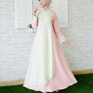 Baju Muslim Gamis Dress Abaya Crepe Polos Renda Turismo Ori Tokopedia