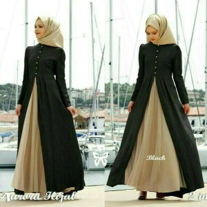 Abaya Gamis Syari Baju Muslim Black Tokopedia