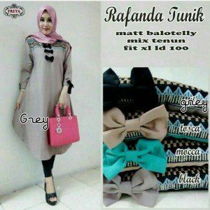 Baju Muslim Blus Muslim Rafanda Tunik Tokopedia