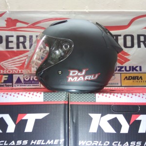 Helm Kyt Dj Maru Solid Orange Black Tokopedia