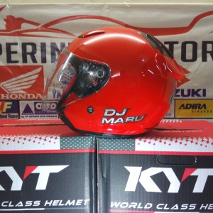 Helm Kyt Dj Maru Solid Orange Black Tokopedia