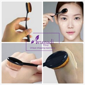 Kuas Kosmetik Make Up Oval Brush Wajah 10 Pcs Black Tokopedia