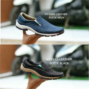 Sepatu Gaya Pria Kickers Casual Slop Suede Tokopedia