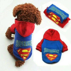 Baju Hodie Kucing Anjing Superman Tokopedia