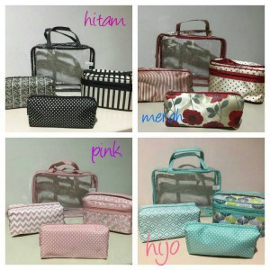 Tas Kosmetik 4 In 1 Beauty Case Kosmetik Organizer Tas Travel Tokopedia