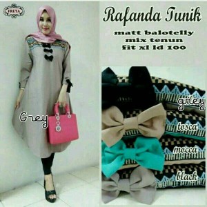 Baju Muslim Blus Muslim Rafanda Tunik Tokopedia