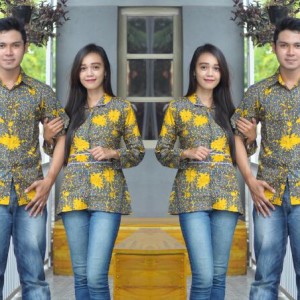 Baju Sarimbit Atasan Couple Batik Daun Rambat Tokopedia