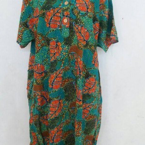 Daster Pendek Batik Kencana Ungu Model 25 Label Biru Daster Plisket Saku Tokopedia