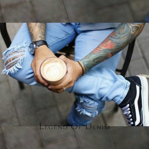 Celana Jeans Sobek Premium Tokopedia
