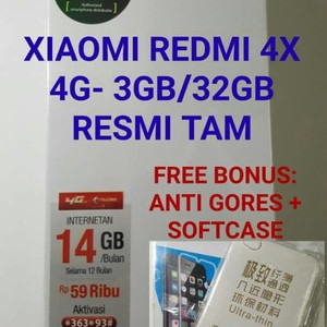 Xiaomi Redmi 4x 3gb 32gb Garansi Resmi Tam Tokopedia
