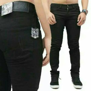 Celana Jeans Hitam Pekat Naomi Anti Luntur Tokopedia
