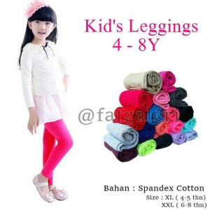Celana Leging Anak Bahan Spandek Licin 9 12 Tahun Tokopedia