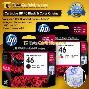 Tinta Hp 46 Black Tokopedia