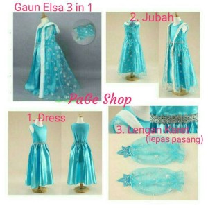 Gaun Elsa Frozen Dress Baju Pesta Impor Tokopedia