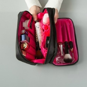 Double Zip Make Up Bag Tas Make Up Tempat Kosmetik Cosmetic Bag Tokopedia