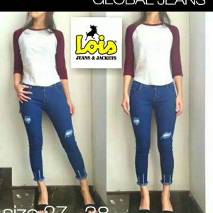 Celana Jeans Biru Celana Ripped Jeans Ripped Celana Panjang Tokopedia
