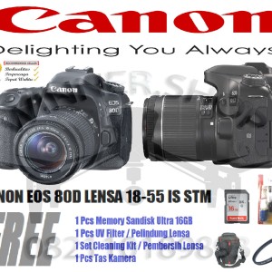 Canon Eos 80d Kit 18 55mm Tokopedia