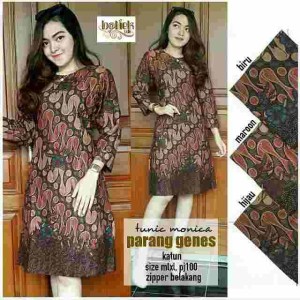 Baju Batik Tunik Dress Parang Tokopedia