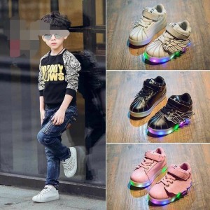 Sepatu Sekolah Led Sepatu Led Lampu Spiderman Tokopedia