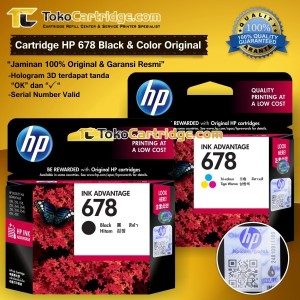 Bekas Original Hp 678 Colour Tokopedia